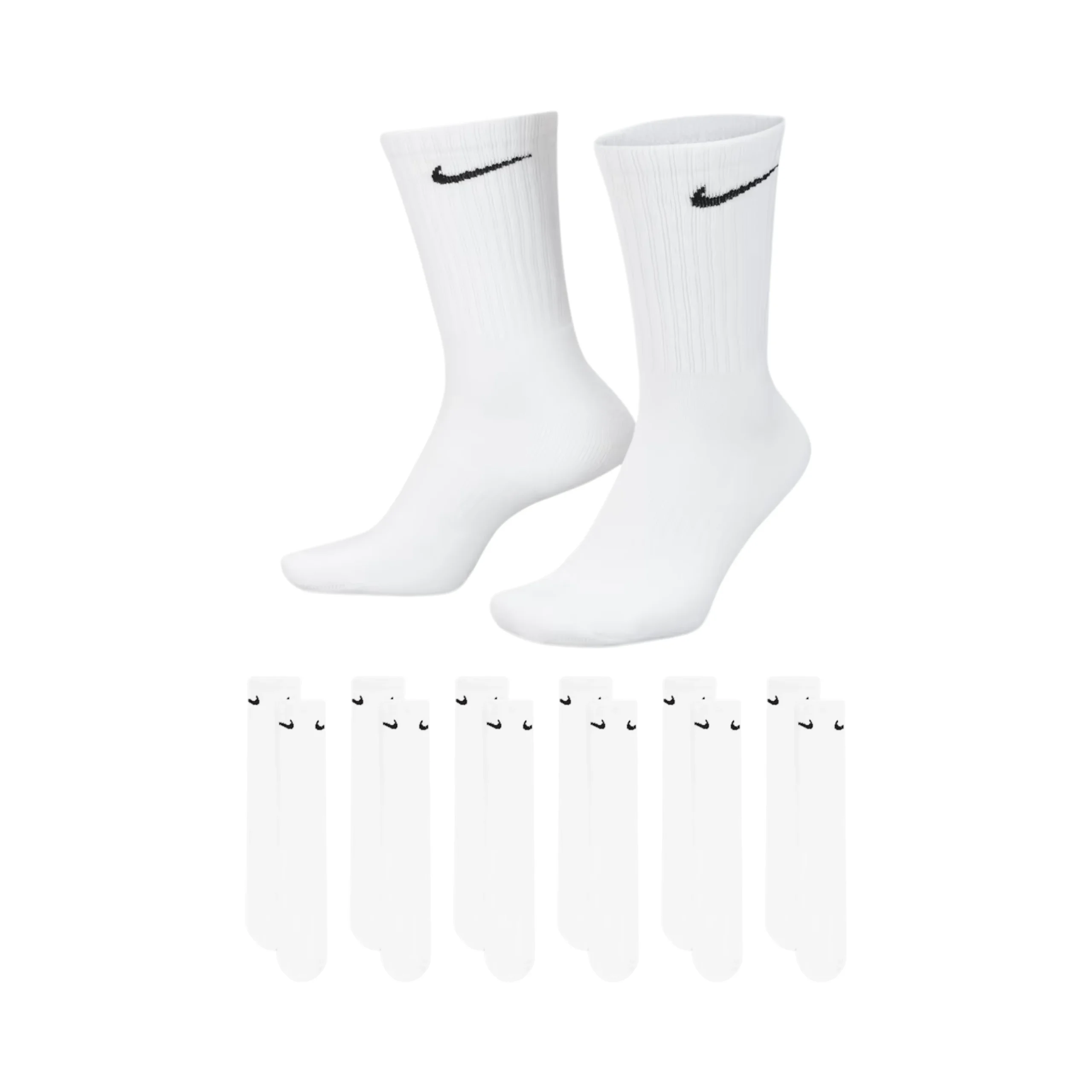 Nike-Everyday-Cushioned-Training-Crew-Socks-White-Size-XL-6-Pairs Nike Everyday Cushioned Training Crew Socks White (Size XL) 6 Pairs - Image 1